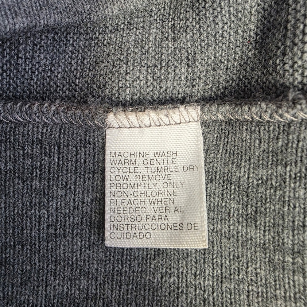 Vintage IZOD Cardigan Sweater Mens XL Gray Crest Logo USA Button Up Grandpa-core - Picture 5 of 9